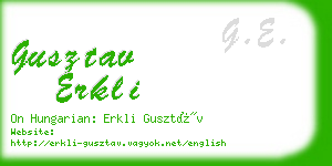 gusztav erkli business card